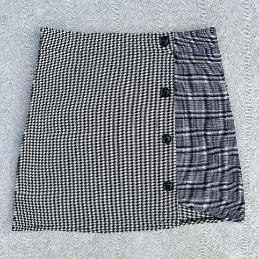 Ellison multi plaid mini skirt